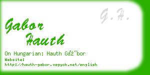 gabor hauth business card